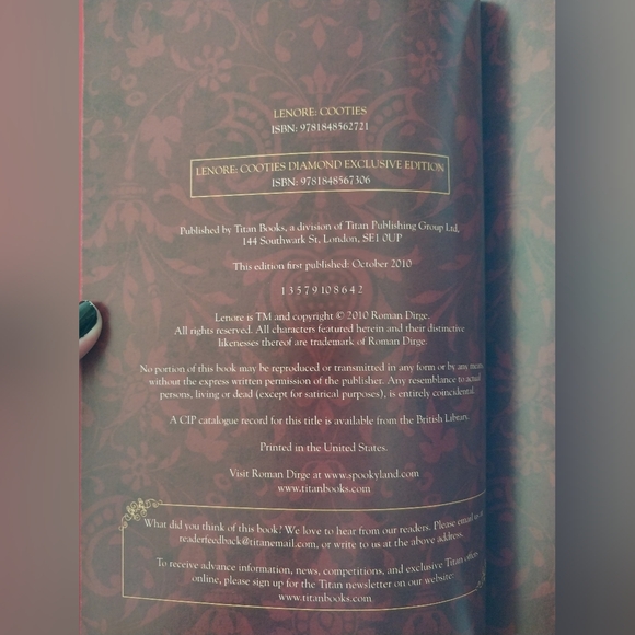 Goth "Lenore: Cooties" Roman Dirge Titan Books Diamond Exclusive Graphic Novel - Picture 5 of 6